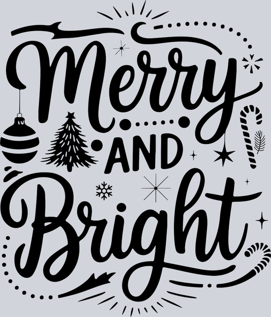DTF Transfer Christmas - Merry and Bright