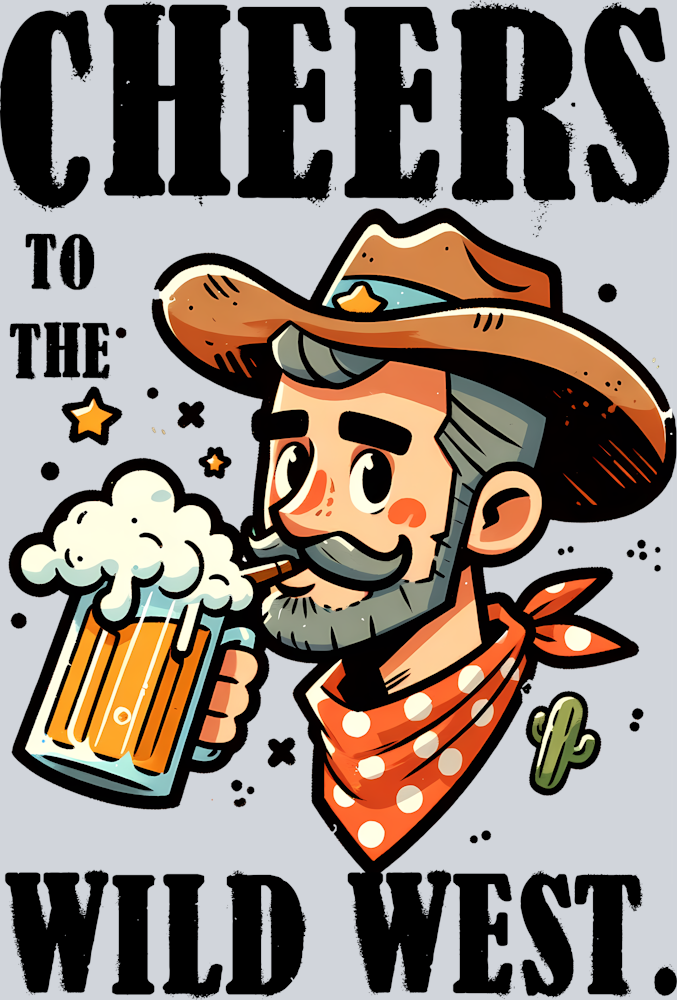 DTF Transfer Western - Cheers to the Wild West