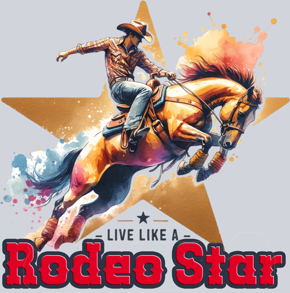 DTF Transfer Western - Live Like a Rodeo Star