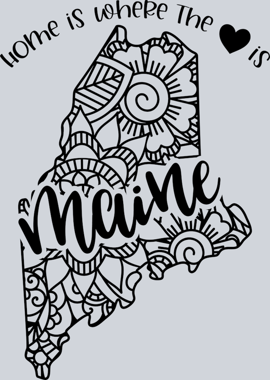 DTF Transfer Maine - Home is where the Heart is
