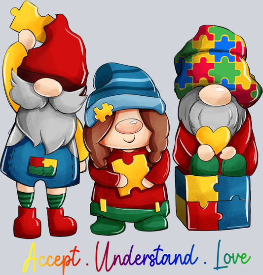 DTF Transfer Autism - Accept Understand Love