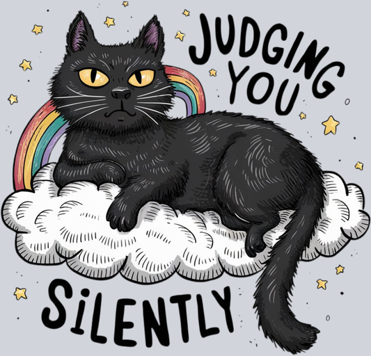 DTF Transfer Cats - Judging You Silently