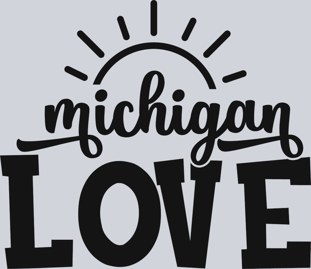 DTF Transfer Michigan - Michigan Love