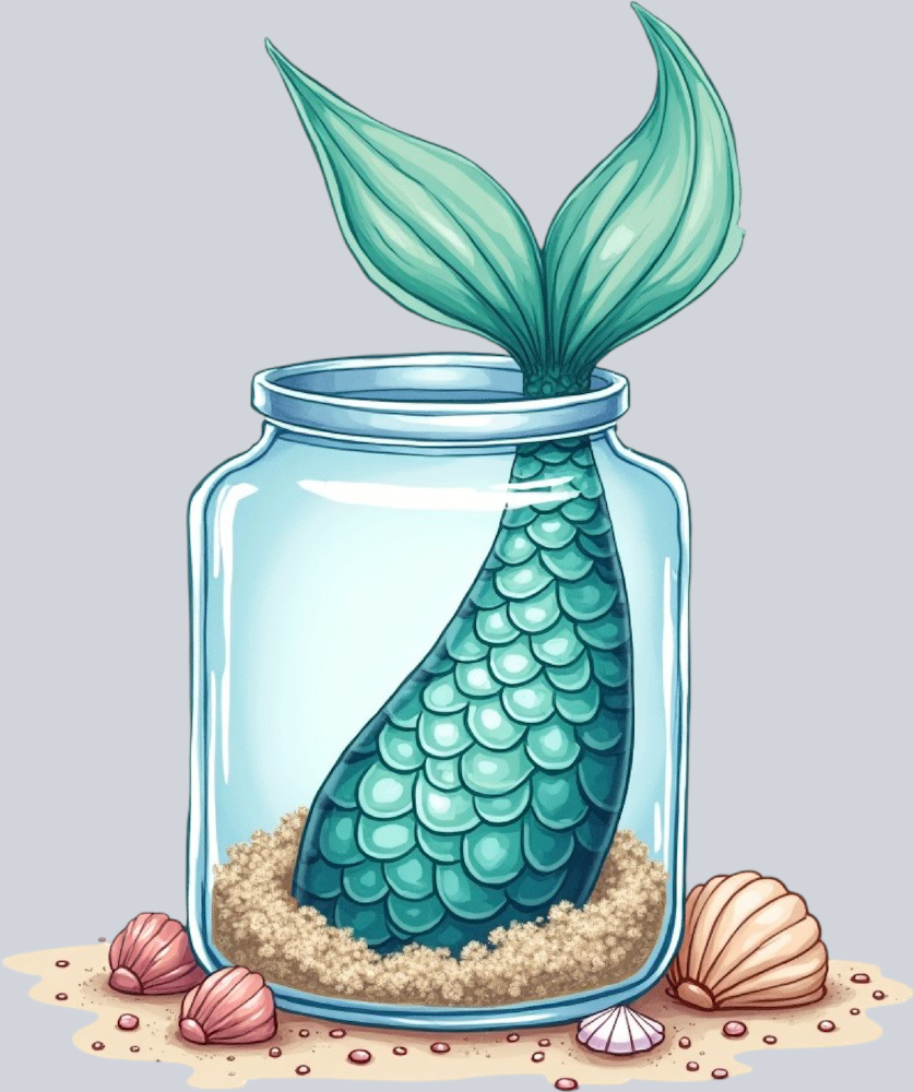 DTF Transfer High Seas - Mermaid Tail in a Bottle