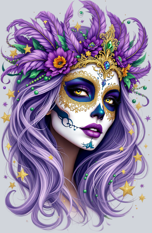 DTF Transfer Mardi Gras - Lady