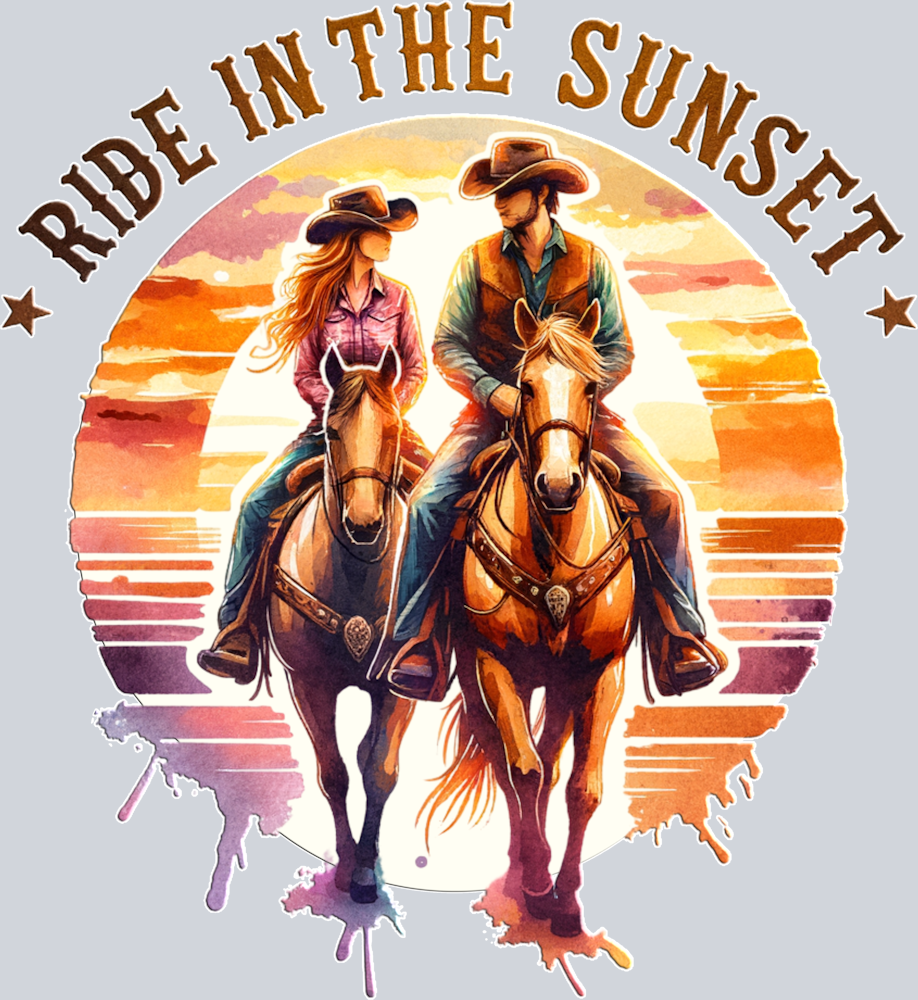 DTF Transfer Western - Ride in the Sunset