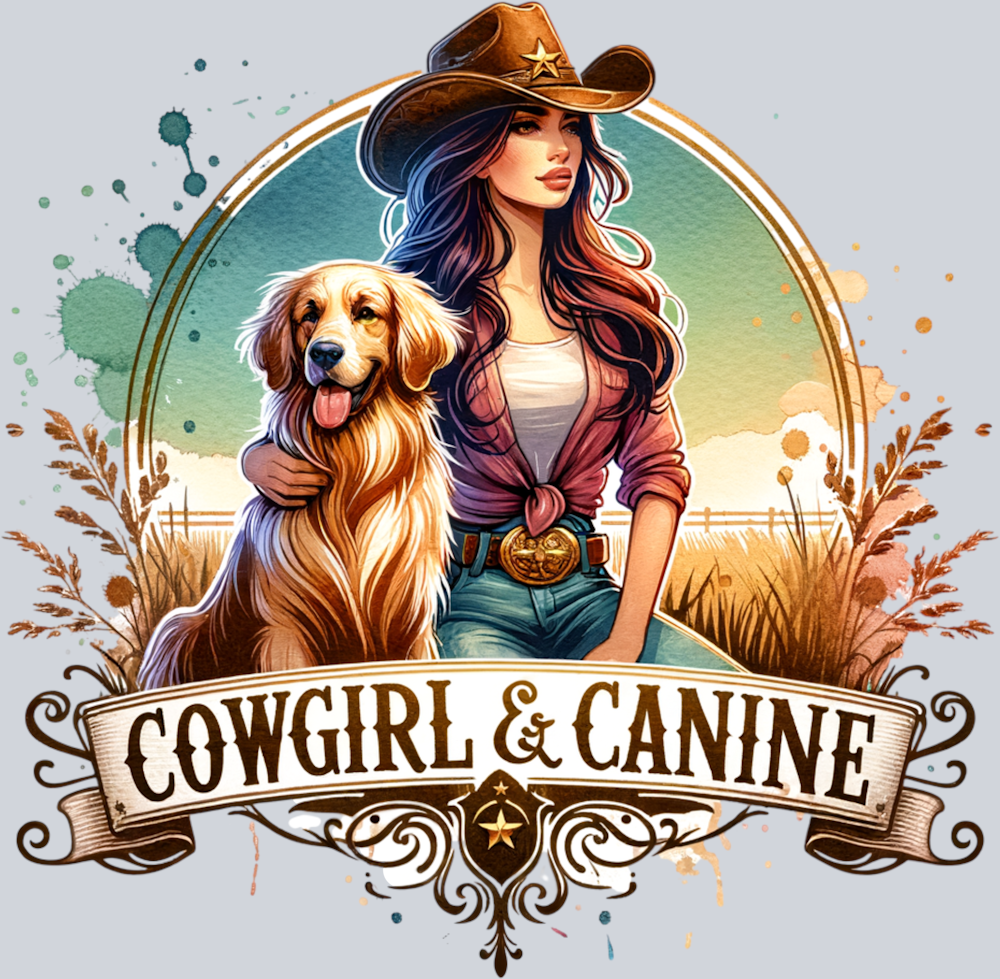 DTF Transfer Western - Cowgirl & Canine