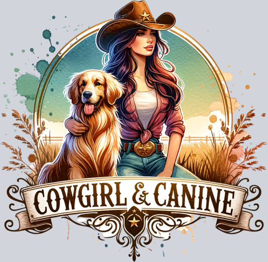 DTF Transfer Western - Cowgirl & Canine