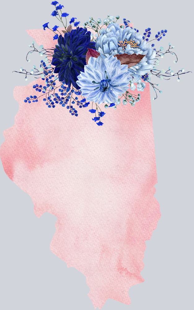 DTF Transfer Illinois - Flowers Watercolor