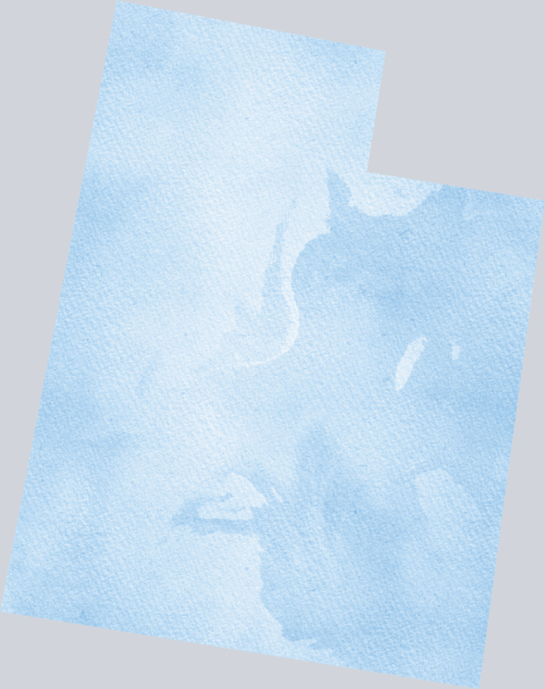 DTF Transfer Utah - Watercolor Blue