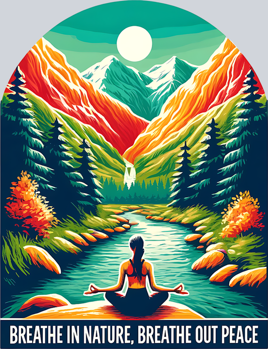DTF Transfer Camping - Breathe in Nature, Breathe out Peace