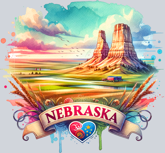 DTF Transfer Nebraska - Retro Travel