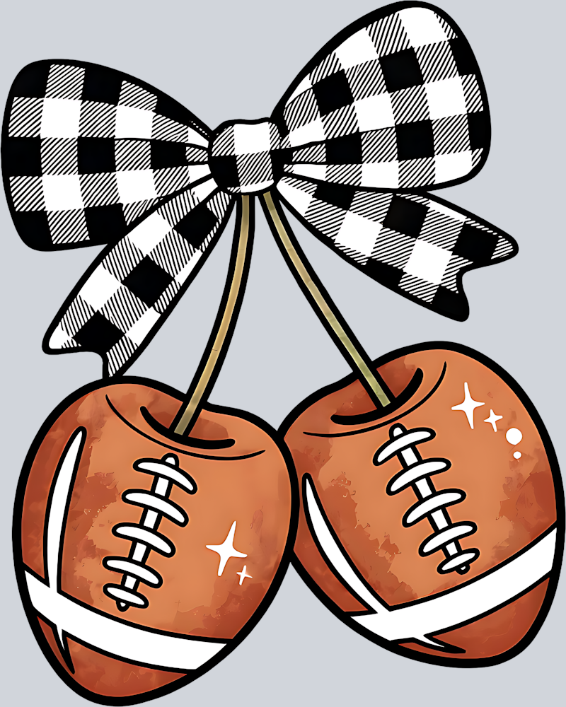 DTF Transfer Football - Football Cherry Coquette