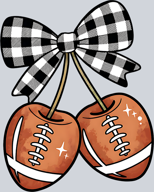 DTF Transfer Football - Football Cherry Coquette