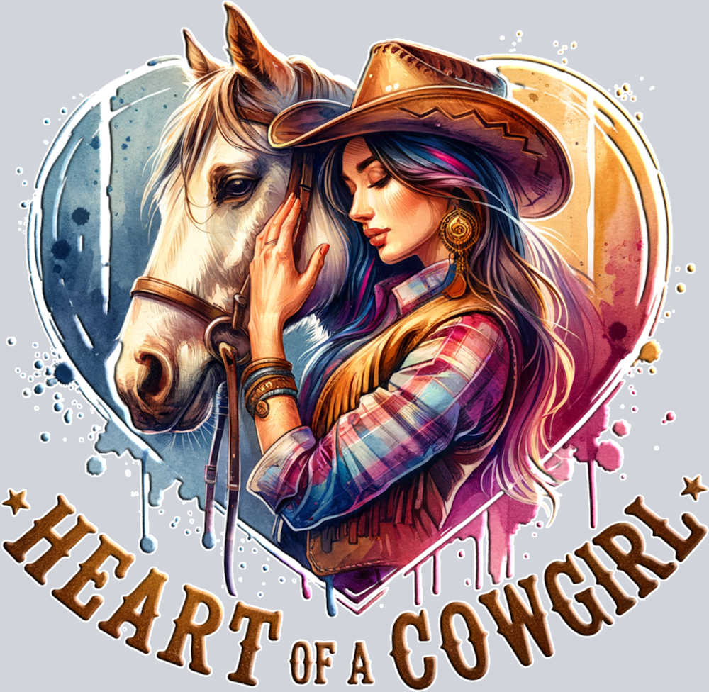DTF Transfer Western - Heart of a Cowgirl
