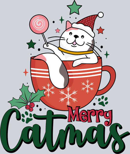 DTF Transfer Christmas - Merry Catmas