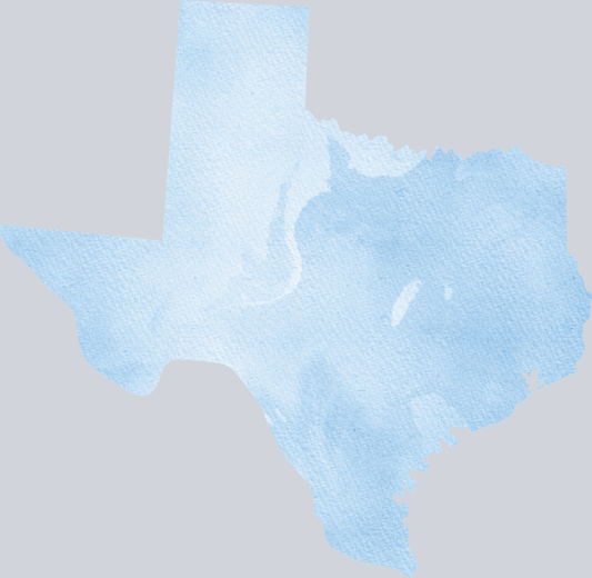 DTF Transfer Texas - Watercolor Blue