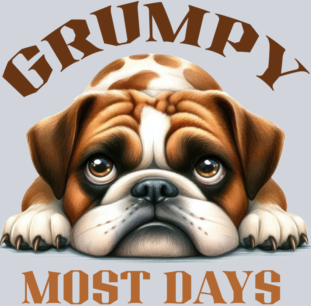 DTF Transfer Dogs - Grumpy Most Days