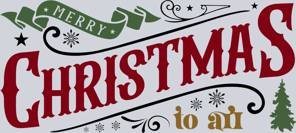 DTF Transfer Christmas - Merry Christmas to all