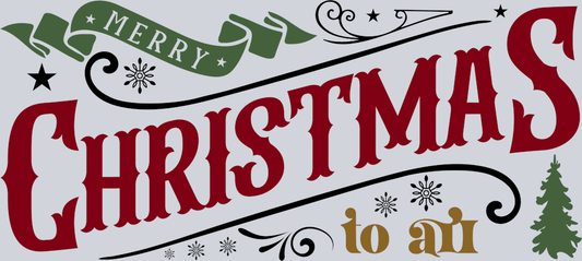 DTF Transfer Christmas - Merry Christmas to all