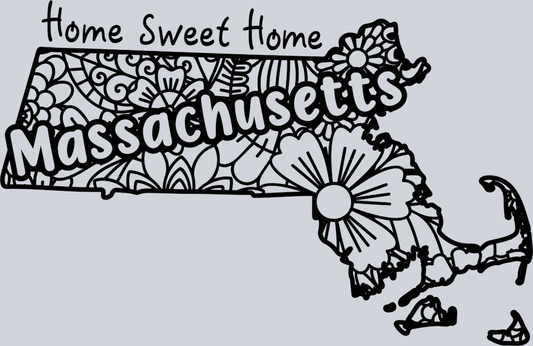 DTF Transfer Massachusetts - Home Sweet Home