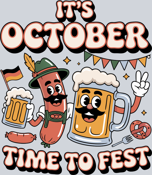 DTF Transfer Oktoberfest - It's October Time to Fest