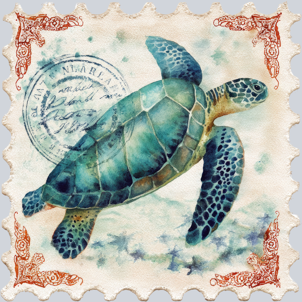 DTF Transfer High Seas - Postage Turtle