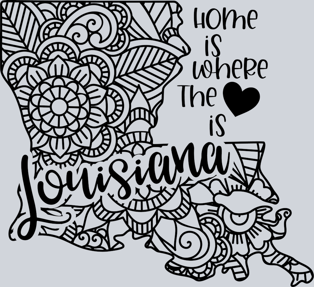 DTF Transfer Louisiana - Home is where the Heart is