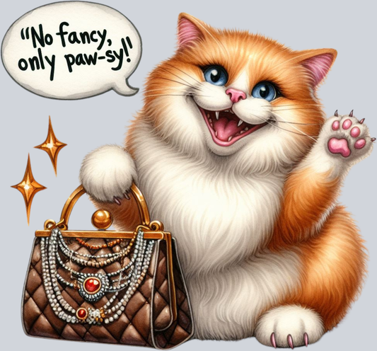 DTF Transfer Cats - No Fancy Only Pawsy