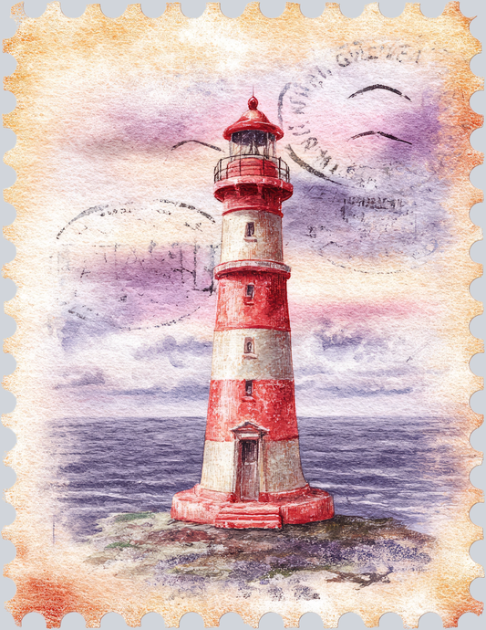 DTF Transfer High Seas - Postage Lighthouse