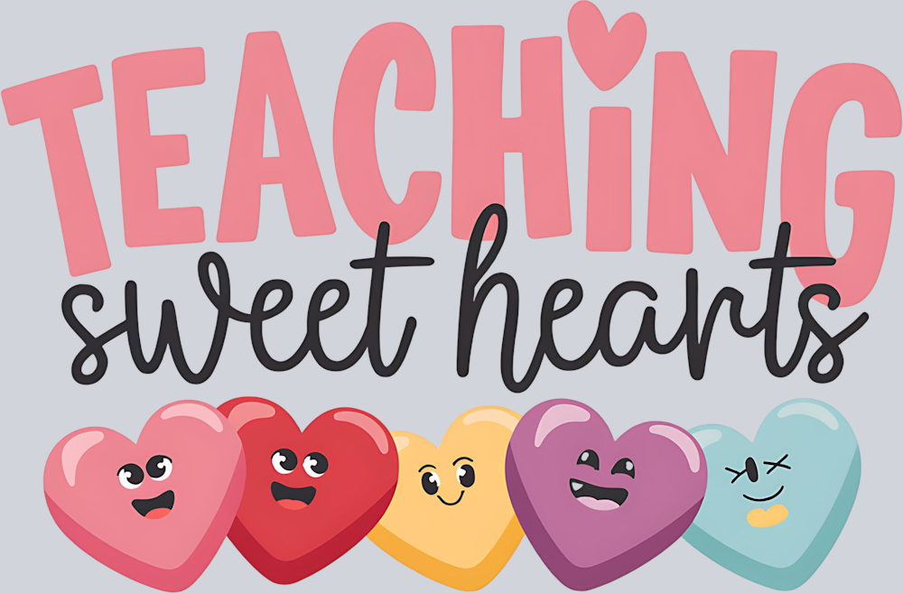 DTF Transfer Valentines - Teaching Sweet Hearts