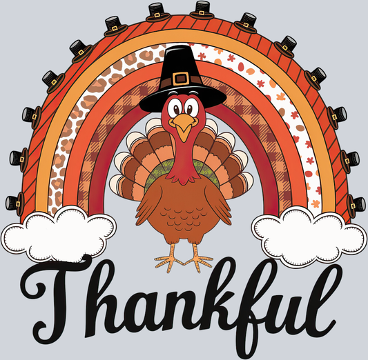 DTF Transfer Thanksgiving - Thankful Rainbow