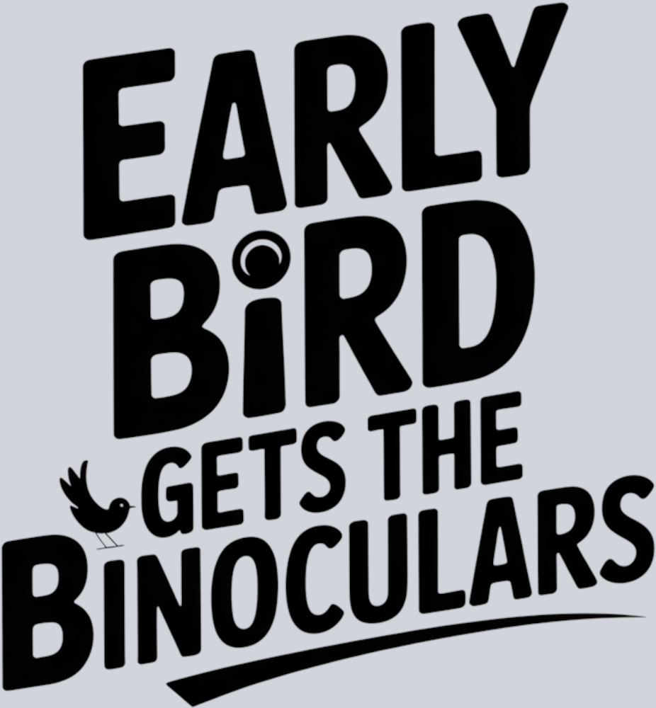 DTF Transfer Bird Watching - Early Bird Gets the Binoculars