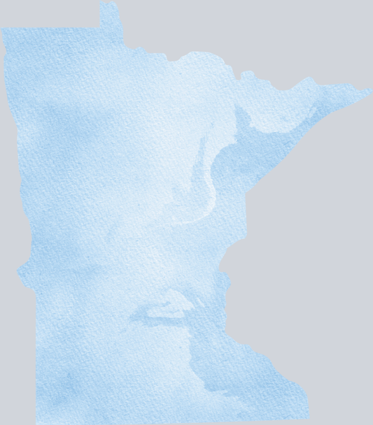 DTF Transfer Minnesota - Watercolor Blue