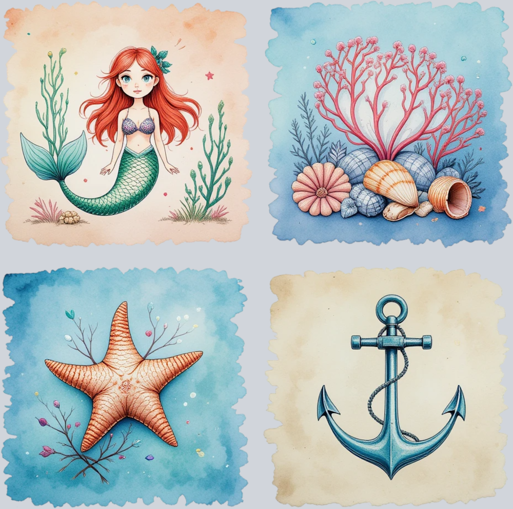 DTF Transfer High Seas - Cute Mermaid