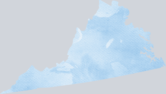 DTF Transfer Virginia - Watercolor Blue