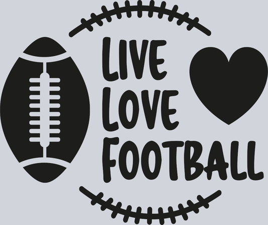 DTF Transfer Football - Live Love Football
