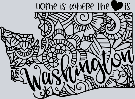 DTF Transfer Washington - Home is where the Heart is