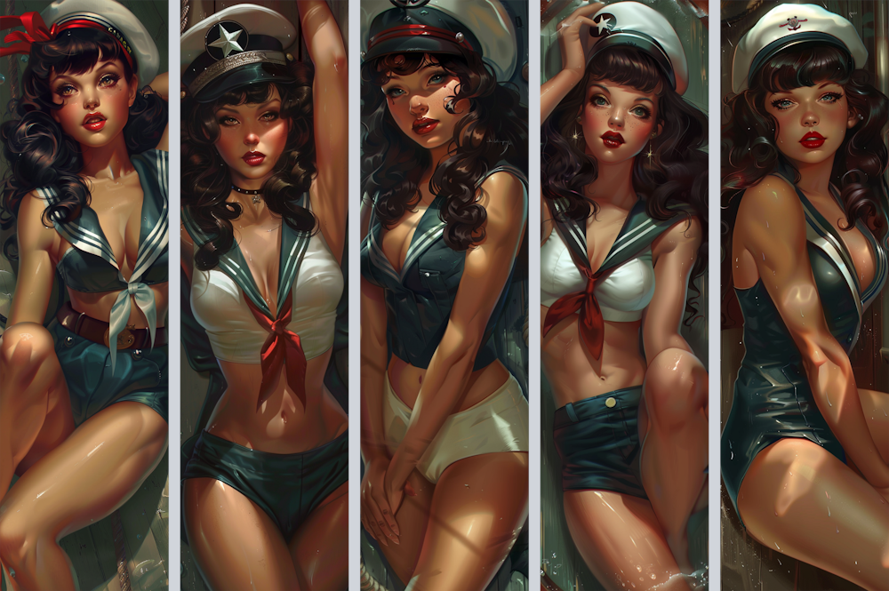 DTF Transfer High Seas - Sailor Pinups