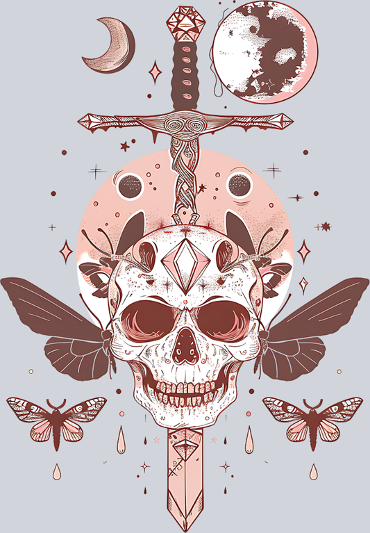 DTF Transfer Halloween - Skull Sword