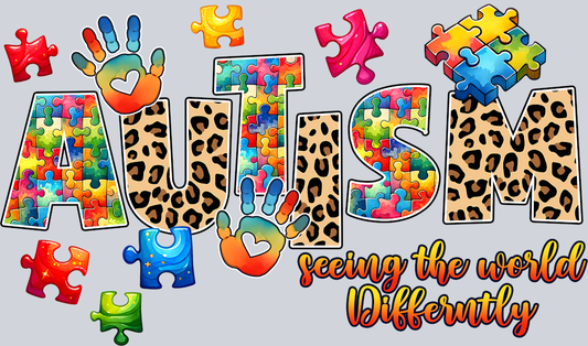 DTF Transfer Autism - Autism seeing the world Differently