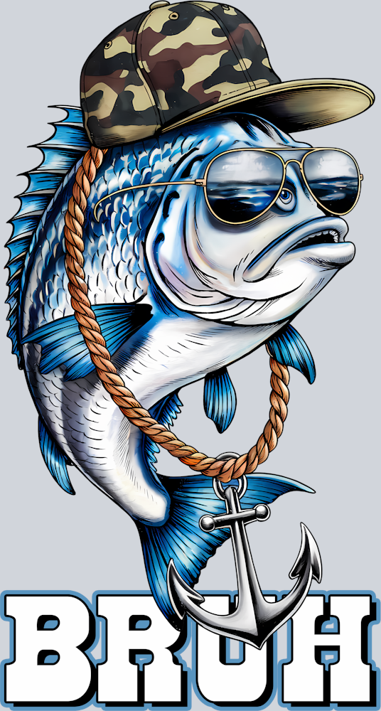 DTF Transfer Fishing - Bruh