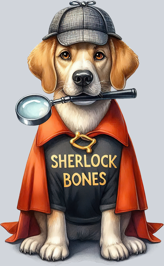 DTF Transfer Dogs - Sherlock Bones