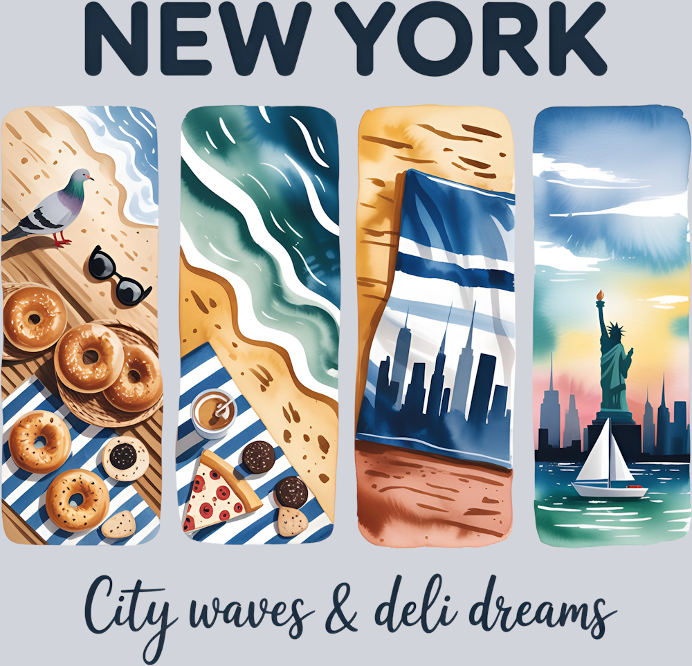 DTF Transfer New York - City Waves & Deli Dreams