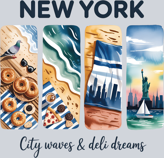 DTF Transfer New York - City Waves & Deli Dreams