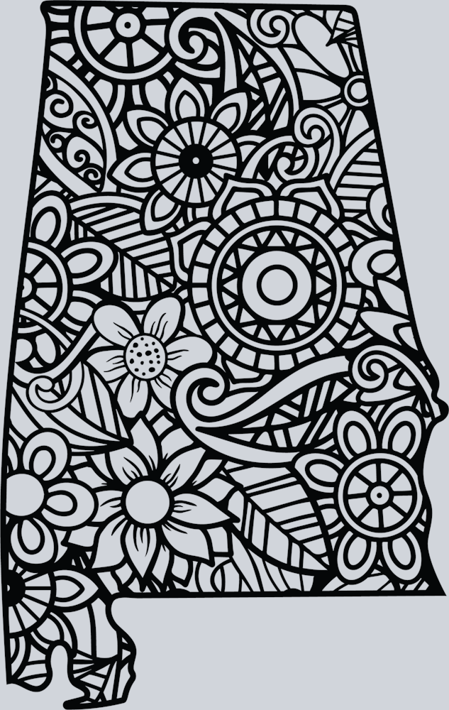 DTF Transfer Alabama - Mandala