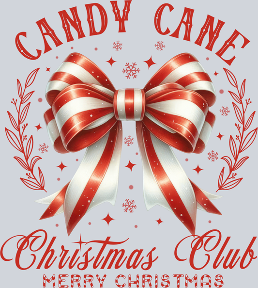 DTF Transfer Christmas - Candy Cane Christmas Club Merry Christmas