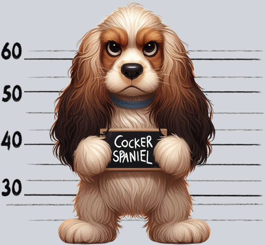 DTF Transfer Dogs - Jail  Cocker Spaniel