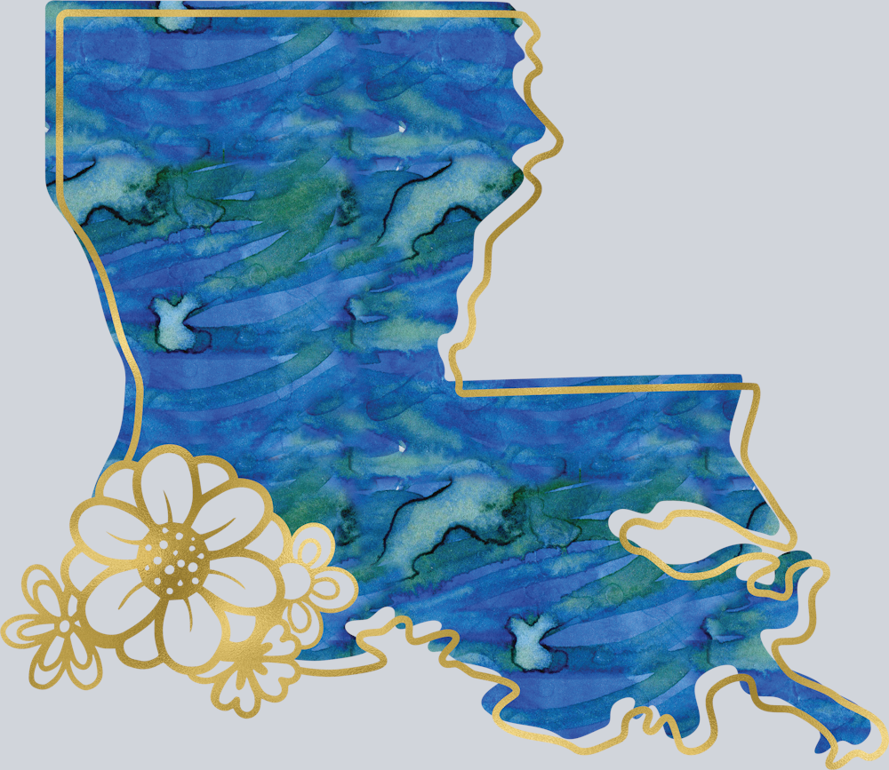 DTF Transfer Louisiana - Watercolor