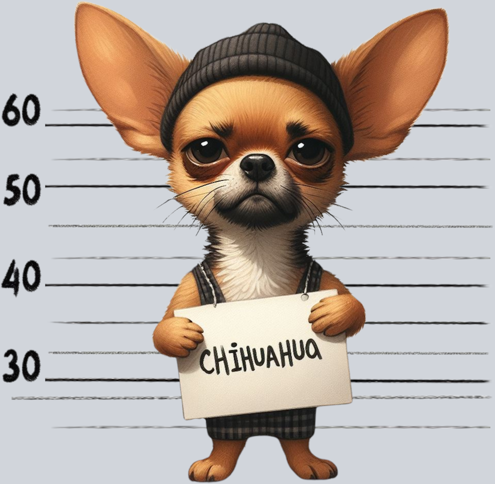 DTF Transfer Dogs - Jail  Chihuahua